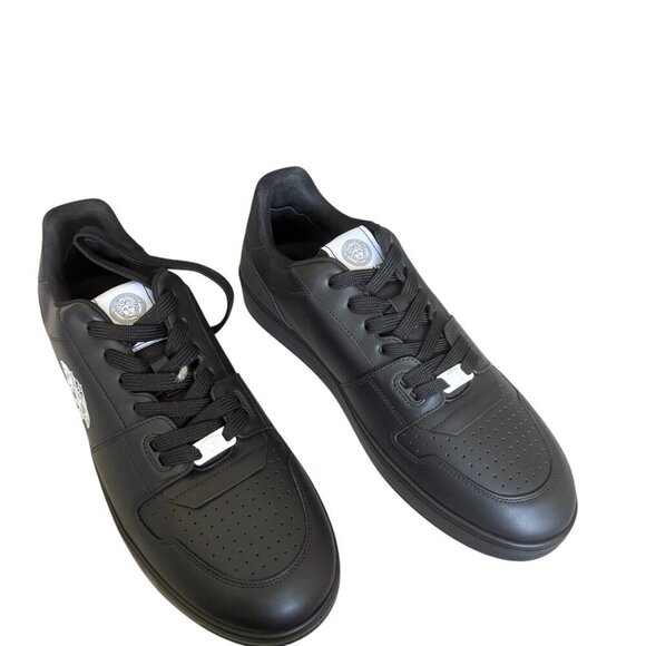 Versace Medusa Black Leather Men\'s Sneaker Shoe, 1013377, 45.5 main image 7